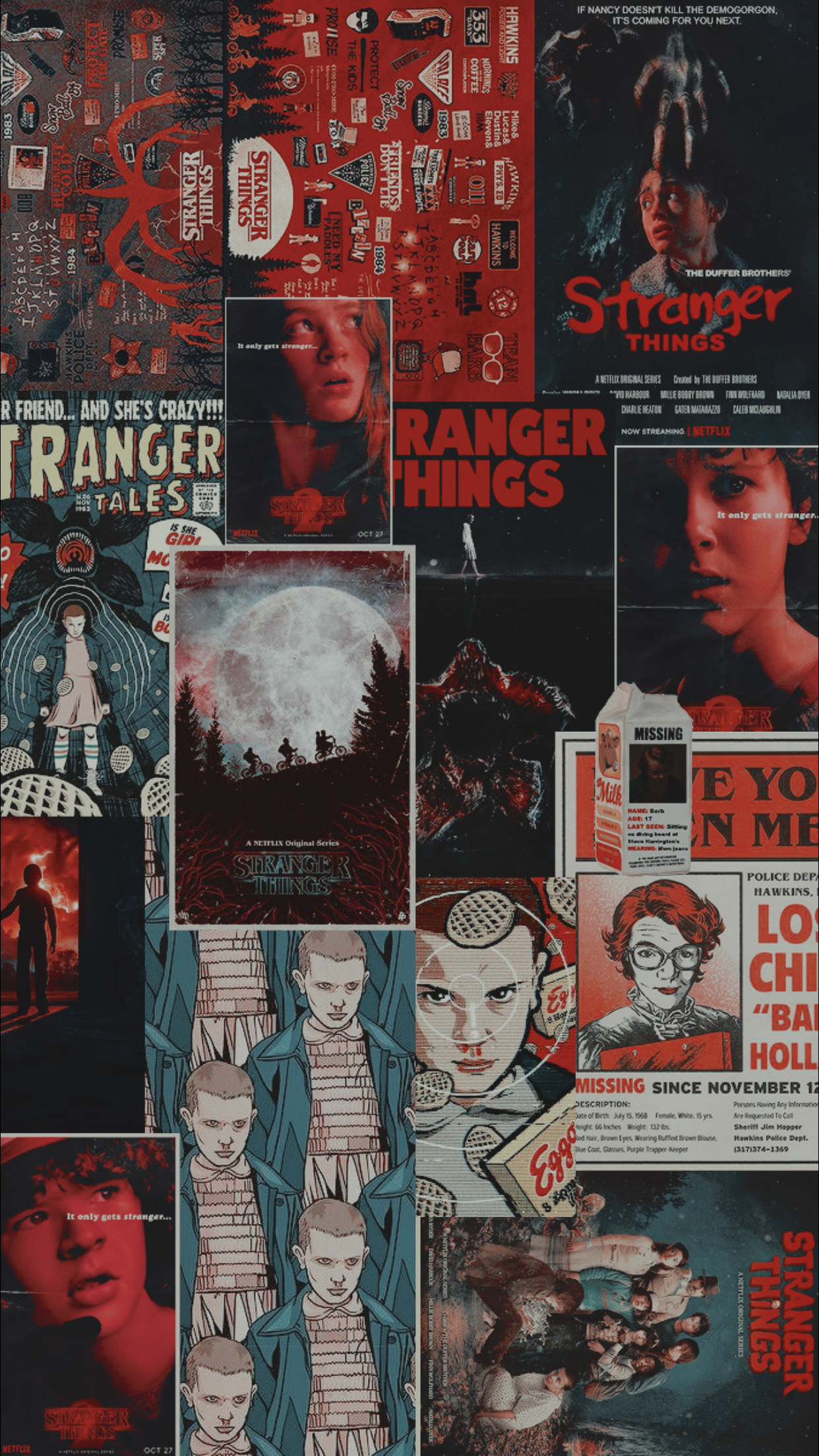 80s Aesthetic Stranger Things Wallpaper