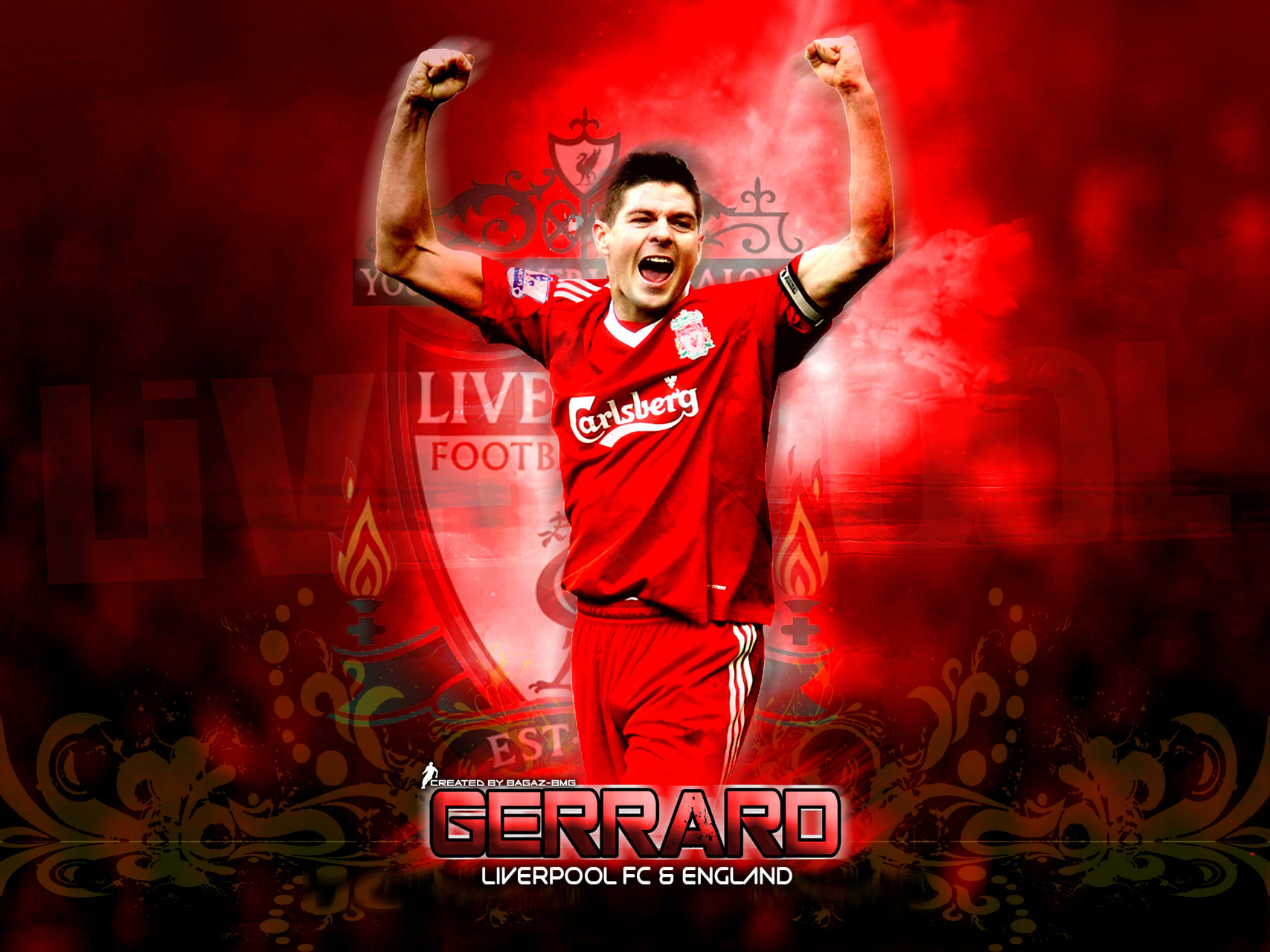 The Football Player Of Liverpool Steven Gerrard