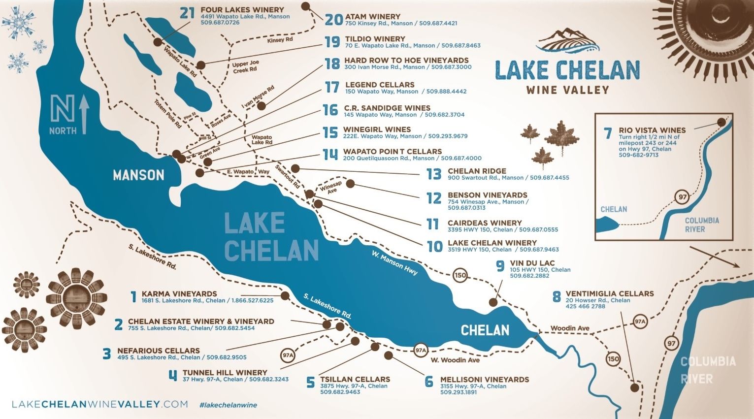 Lake Chelan Map Image In Collection