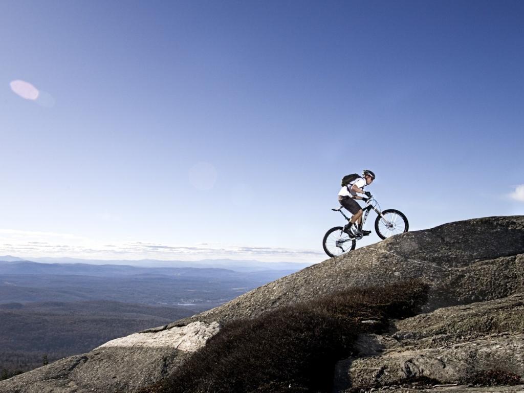 Bike climbing landscapes mountains sports wallpaper 84303 1024x768