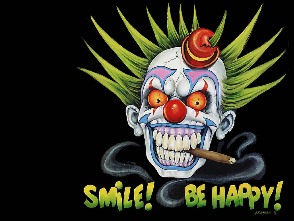 Scary Clown Logo Evil Face