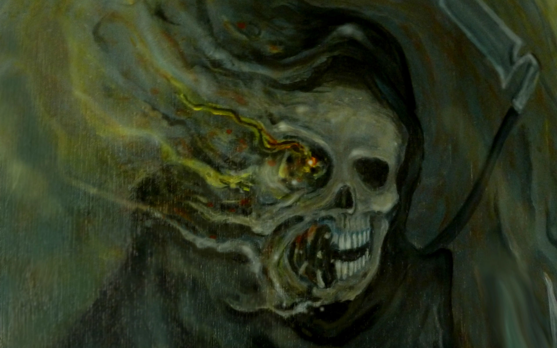 Dark Grim Reaper Horror Skeletons Skull Creepy G Wallpaper