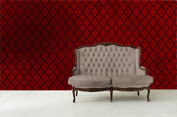 Removable Wallpaper Brothel Red Peel Stick Fabric Temporary Wal