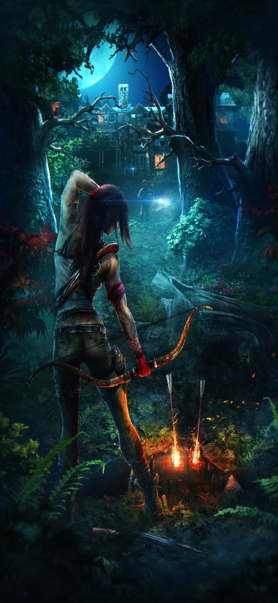 iPhone X Rise Of The Tomb Raider Background Wallpaper