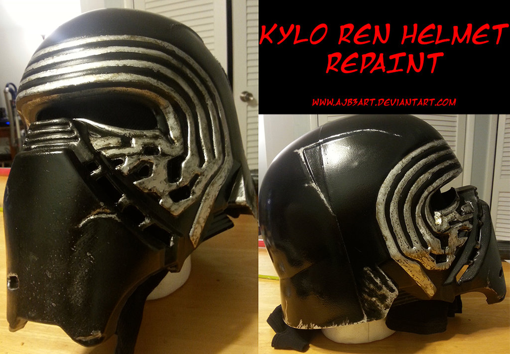 Kylo Ren Helmet Repaint by ajb3art on