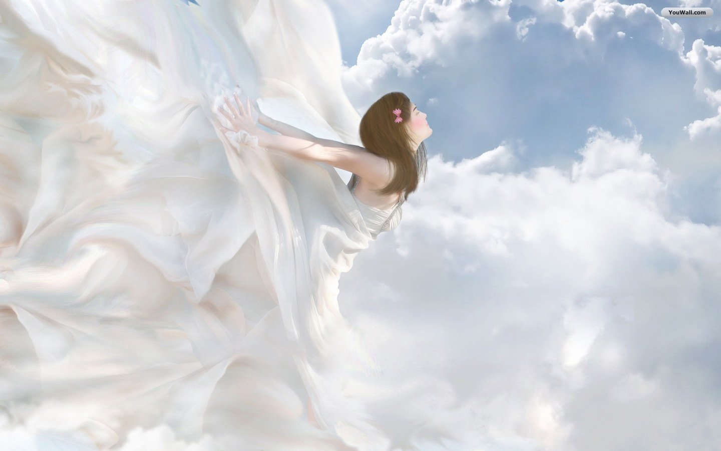 Youwall Flying Angel Wallpaper