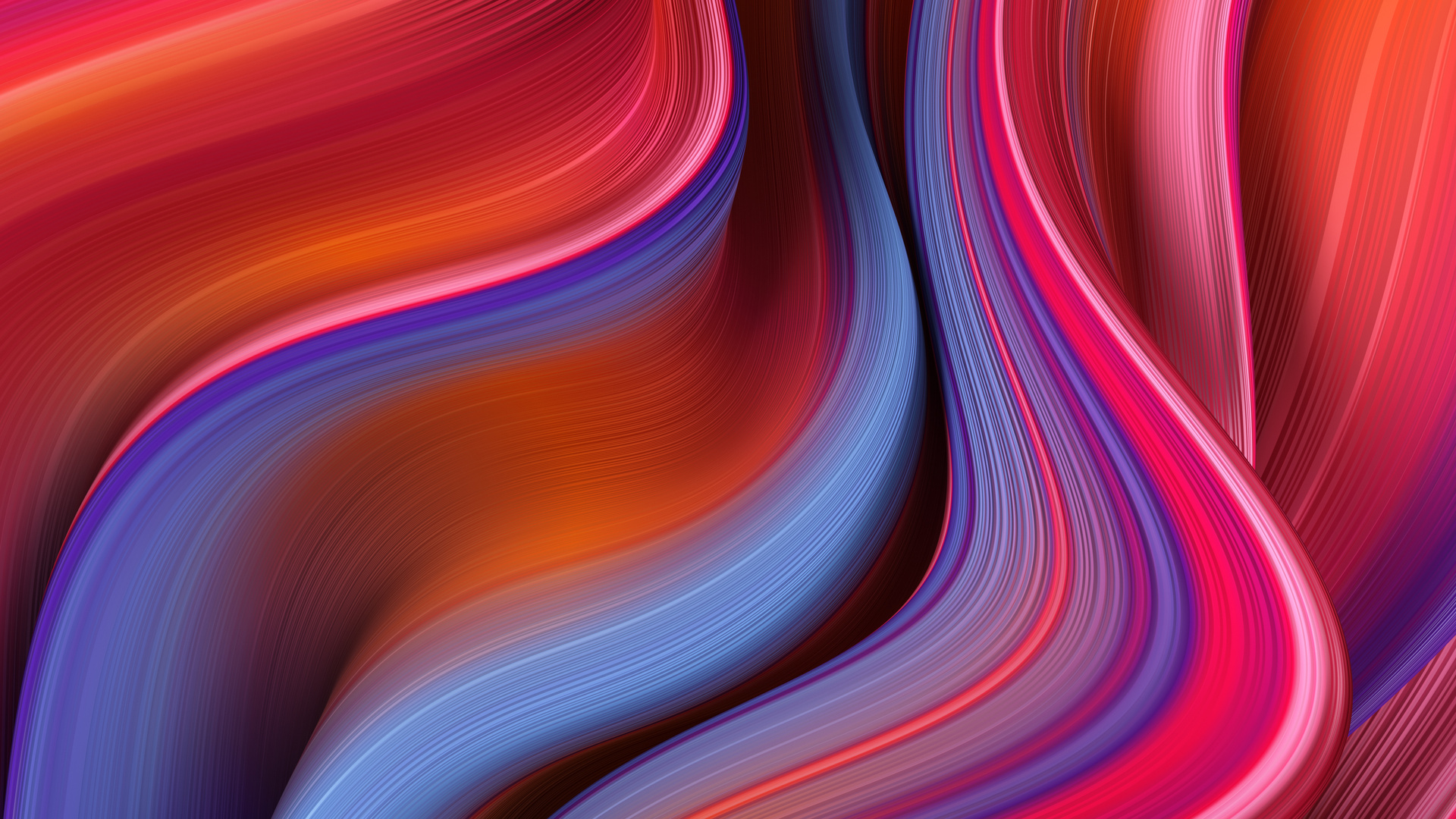 Abstract 4k wallpaper with swirling vibrant colors of red, orange, purple, and blue