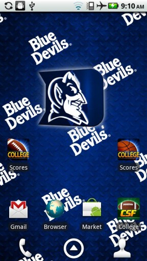 Duke Blue Devils Live Wallpaper With Animated 3d Logo Background