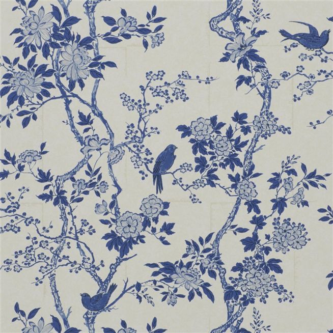 Marlowe Floral Porcelain Wallpaper Ralph Lauren