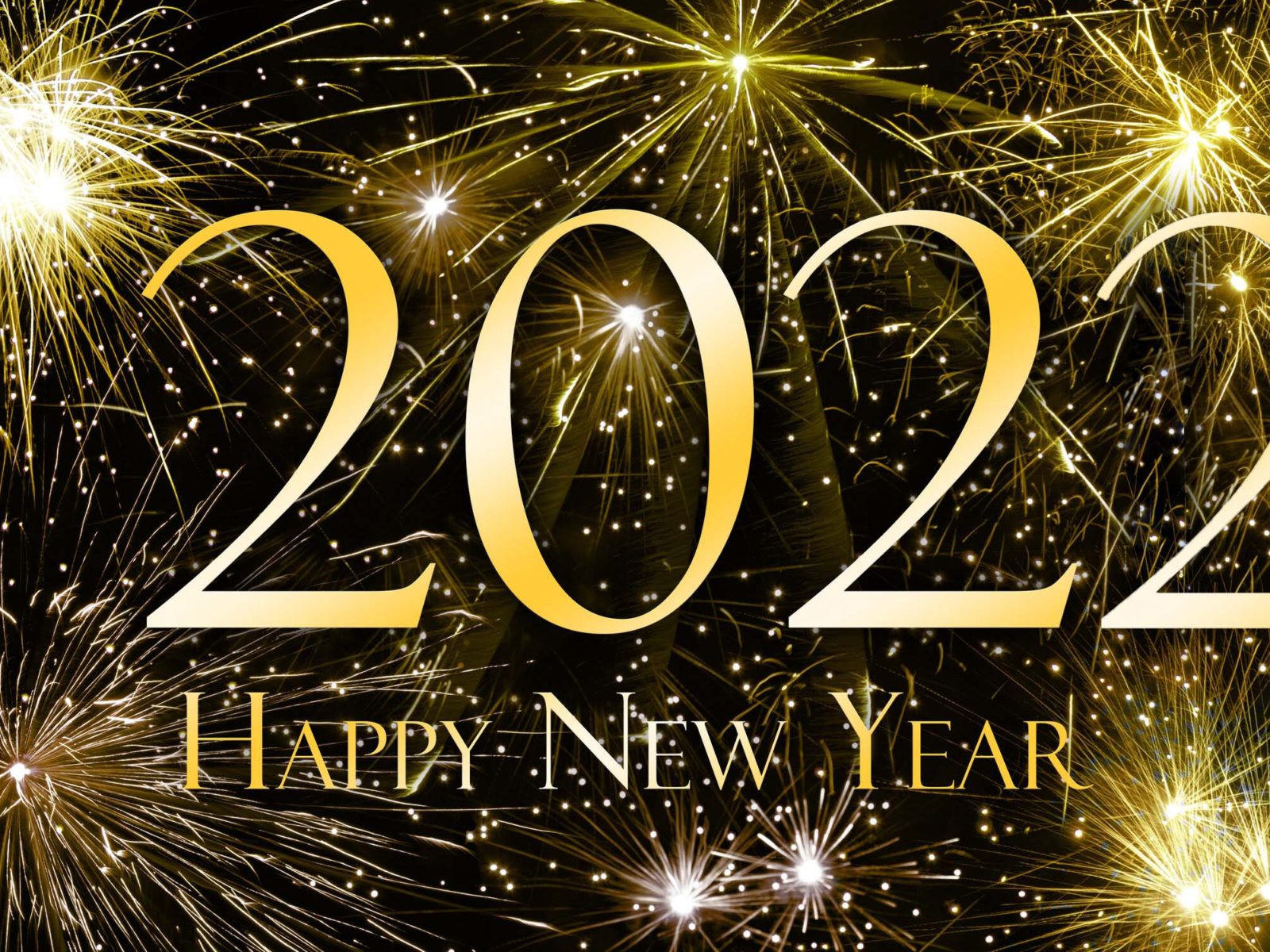 Happy New Year Yellow HD Wallpaper For Laptop And Tablet