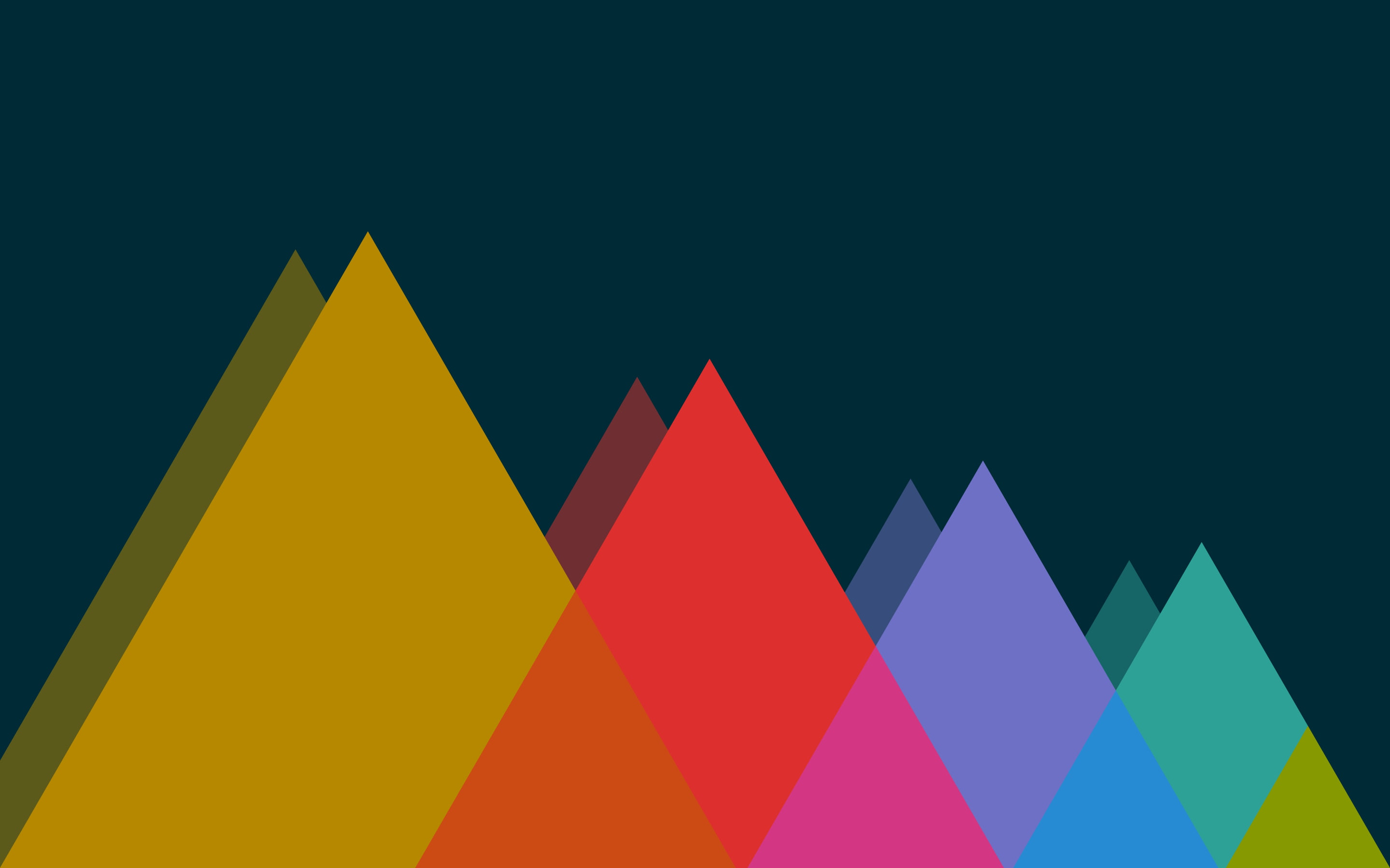 Multicolored Mountain Graphic Wallpaper Triangle Minimalism