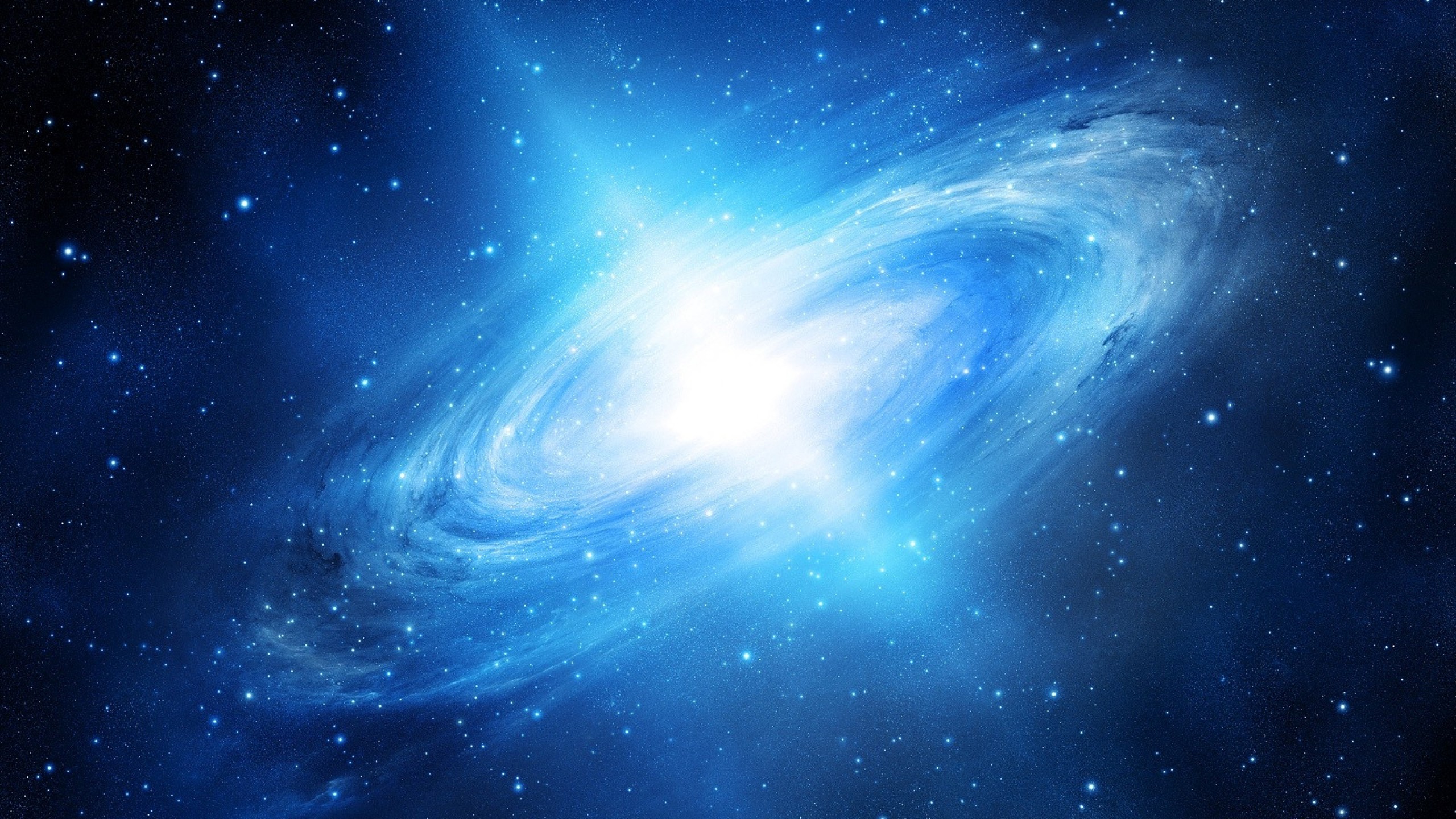 Bright Blue Stars During Nighttime HD Galaxy Wallpaper