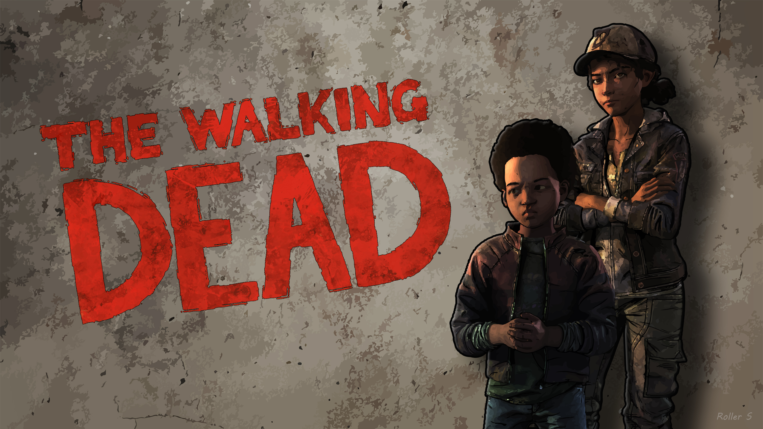 Twd Clem And Aj Wallpaper S04 Logo By Rollers Art