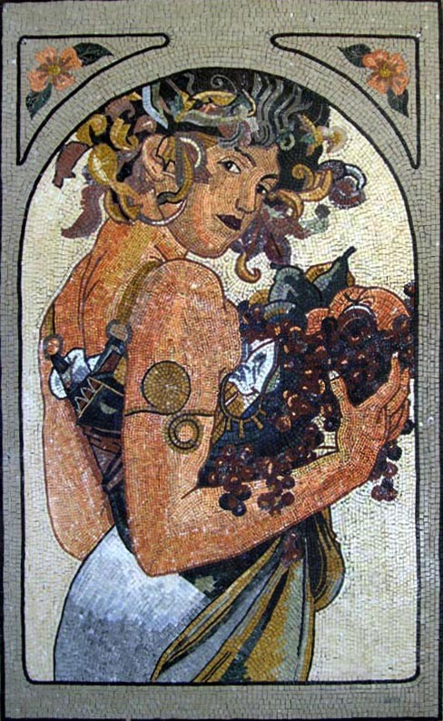 Roman Mosaic Mural Art