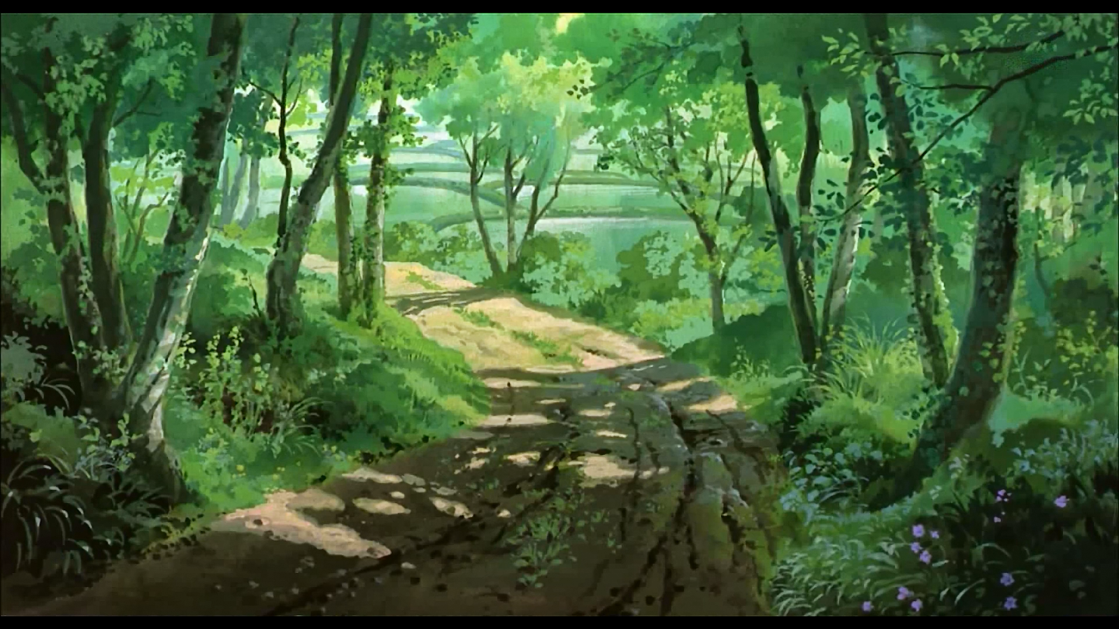 Anime Landscape Forest Background