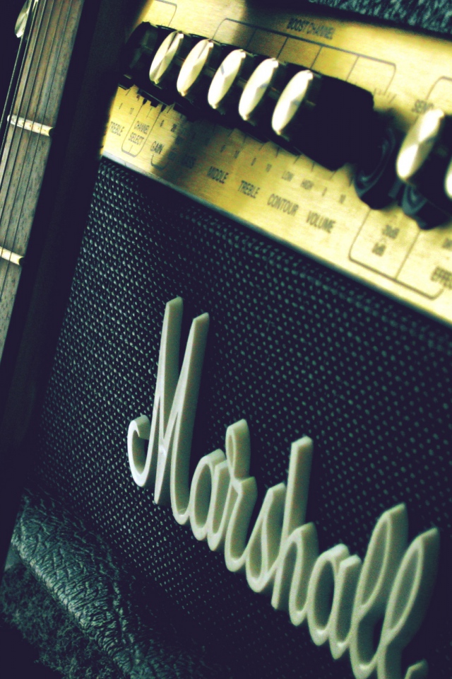 Wallpaper Marshall Amp Guitar iPhone 4s HD