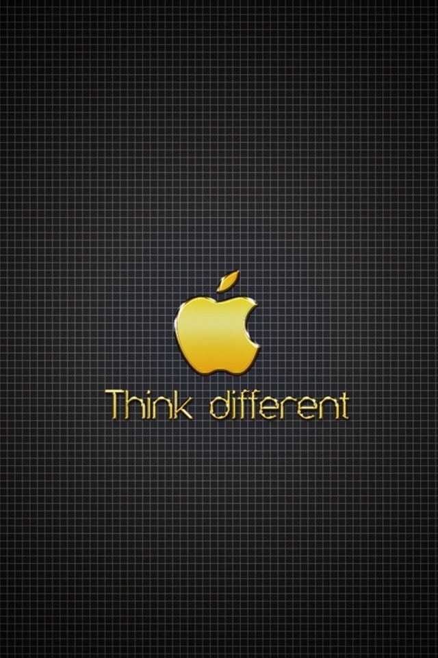 Golden Apple Think Different iPhone Wallpaper HD