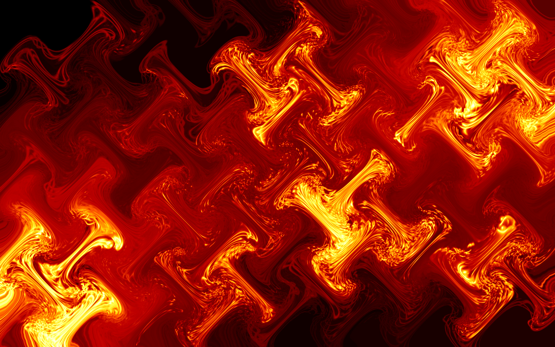 Abstract Red Fire Glass Wallpaper