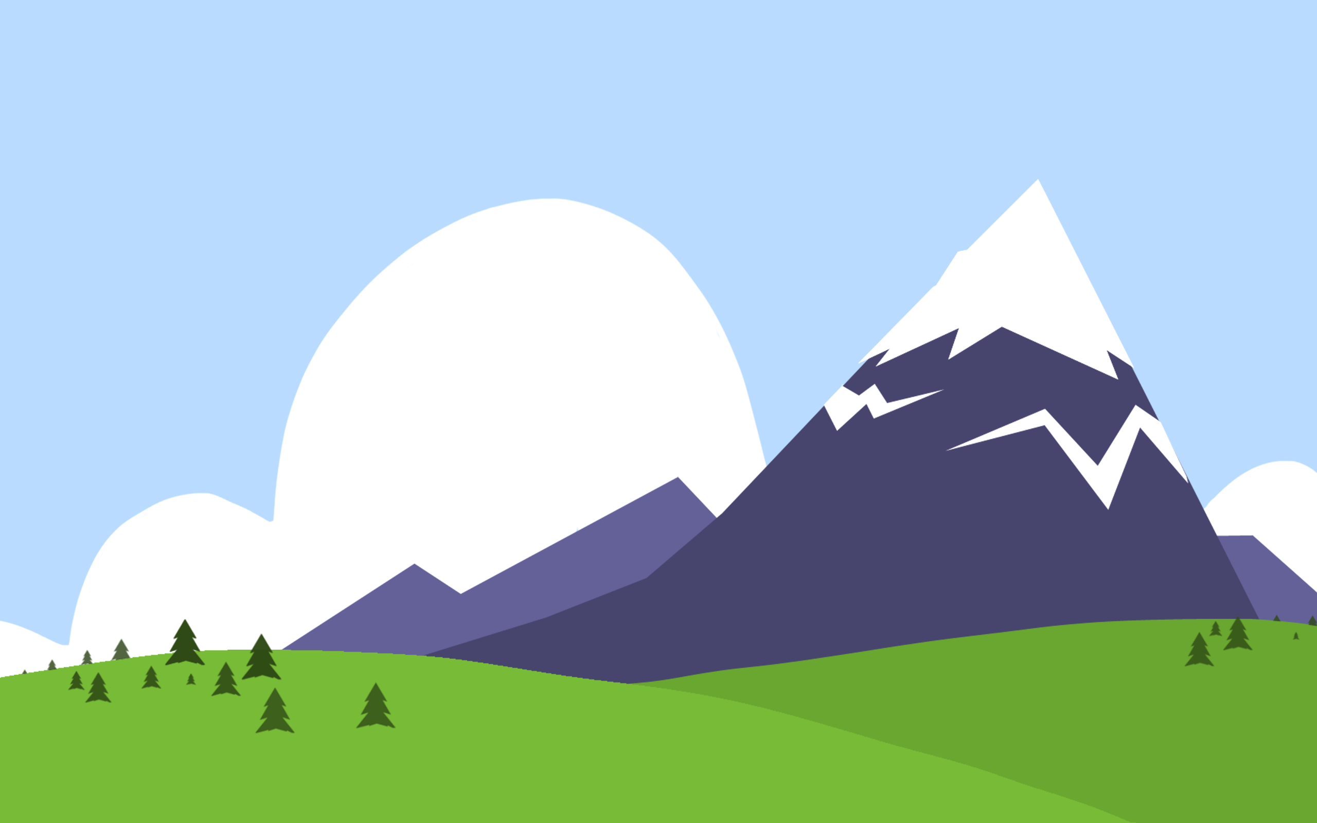Mountain And Forest Powerpoint Background
