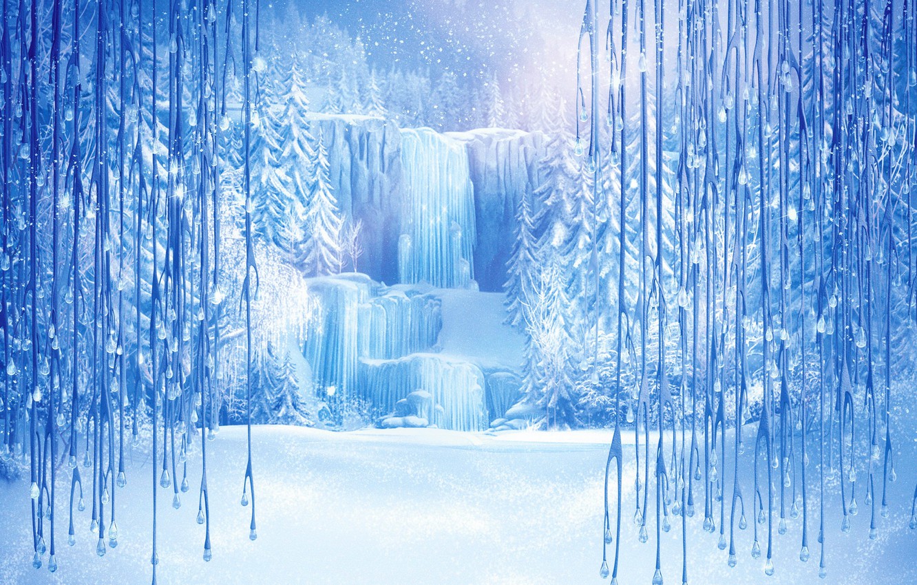 Wallpaper Snow Snowflakes Ice Icicles Frozen Tree Walt