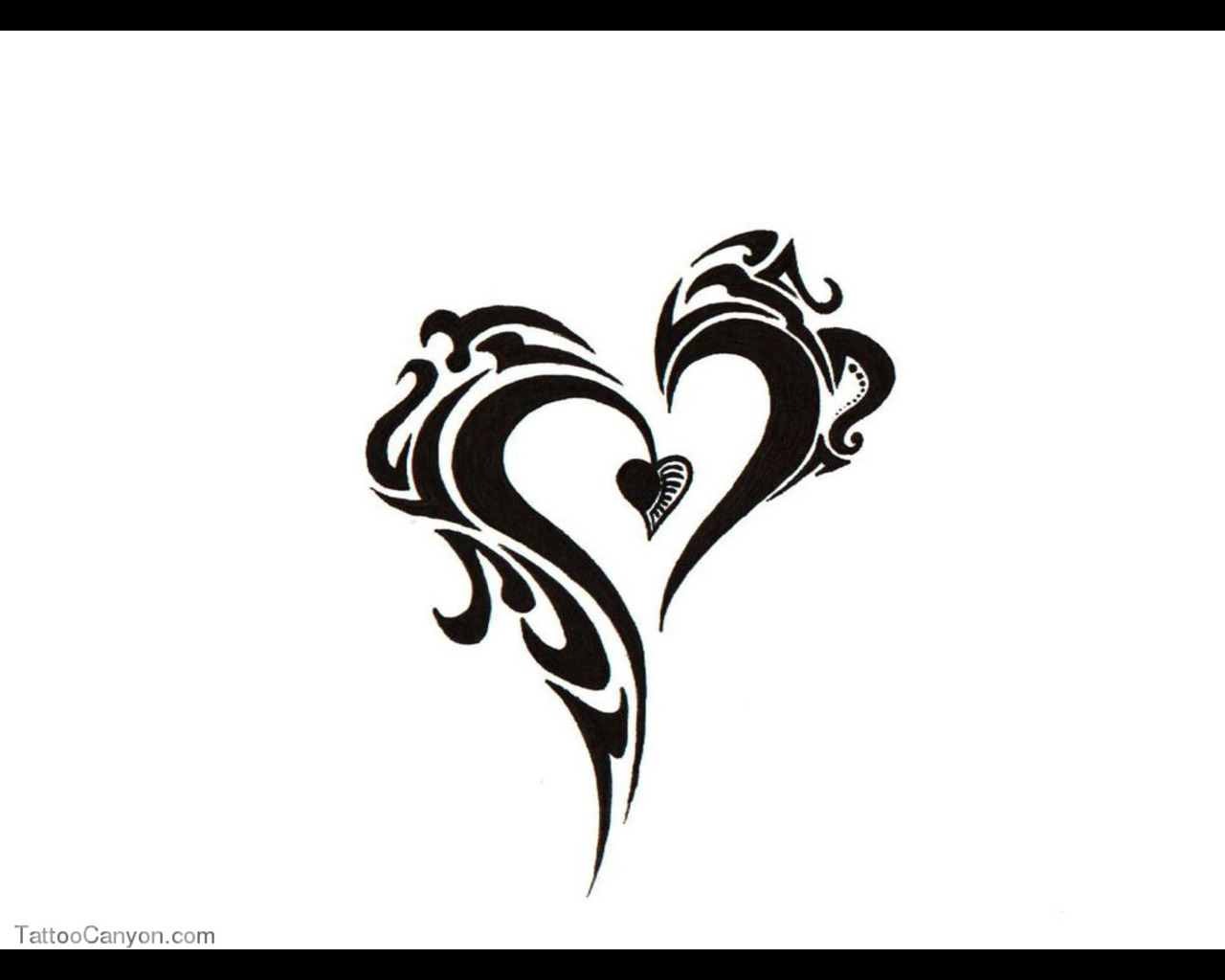 Designs Tribal Heart Tattoo Wallpaper Design