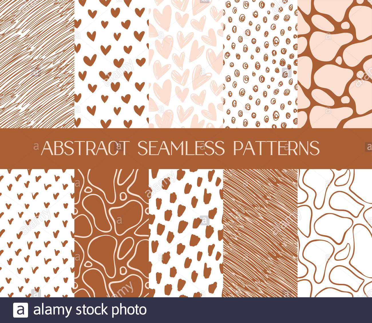 Abstract Seamless Patterns Vector Simple Modern Trendy Background