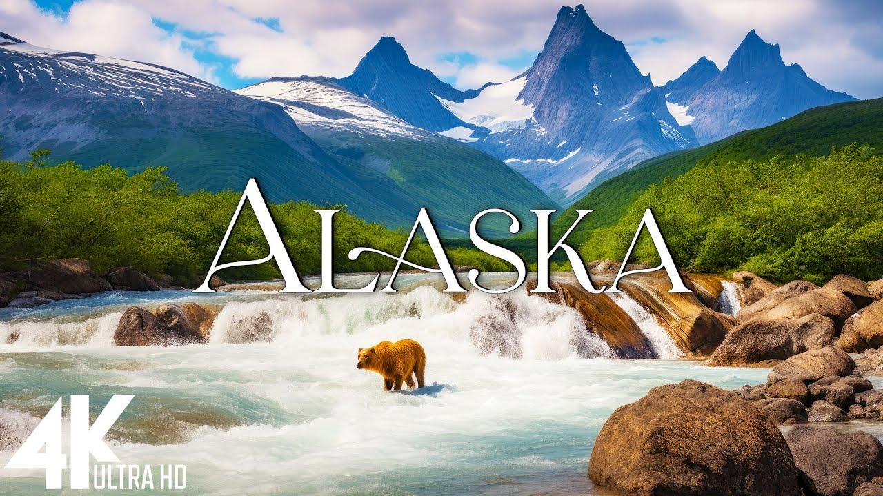 Flying Over Alaska 4k Video UHD Scenic Relaxation Film With