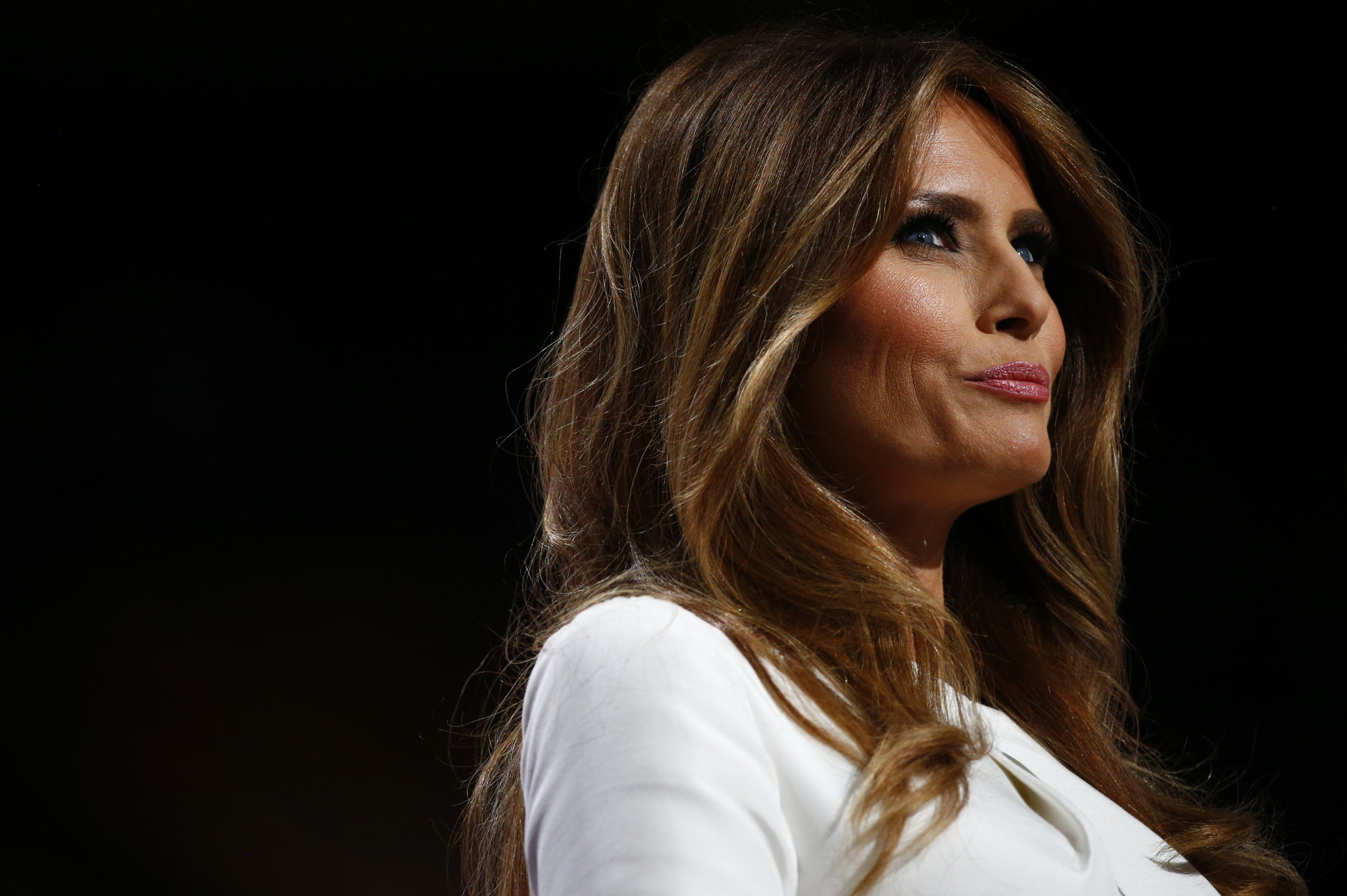 Melania Trump at a public event, possibly during Donald Trump's presidency