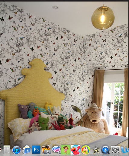 Wallpaper Head Board And Chandelier Girly Rooms