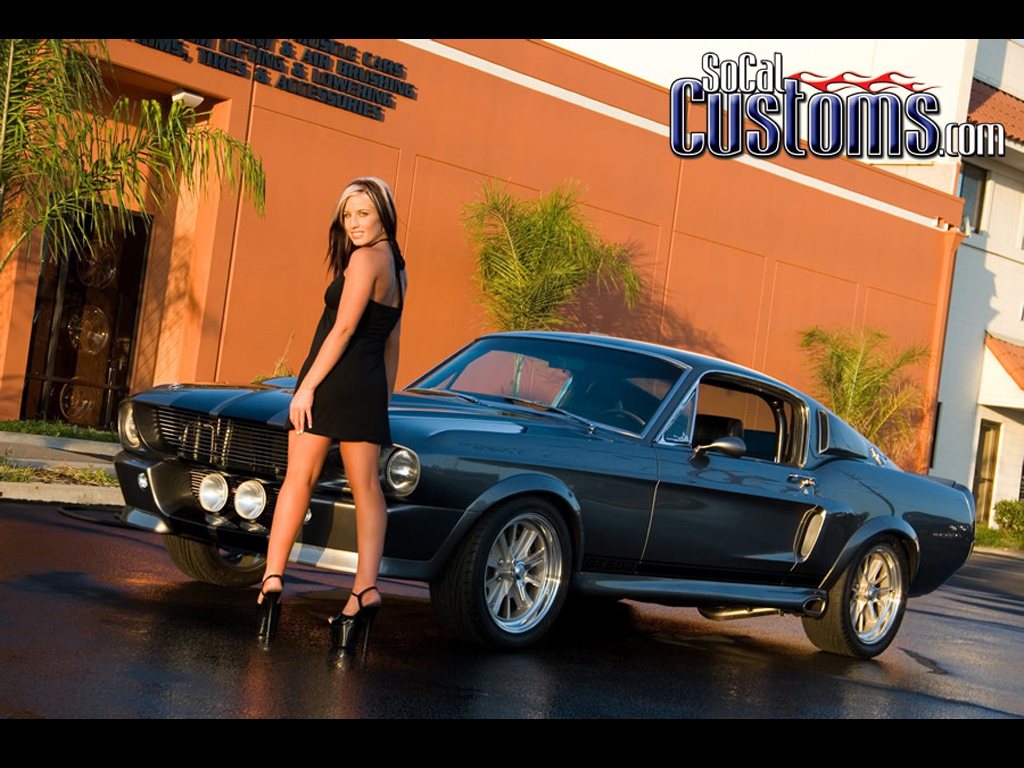 Full Size Socol Customs Mustang Girls Cars Wallpaper