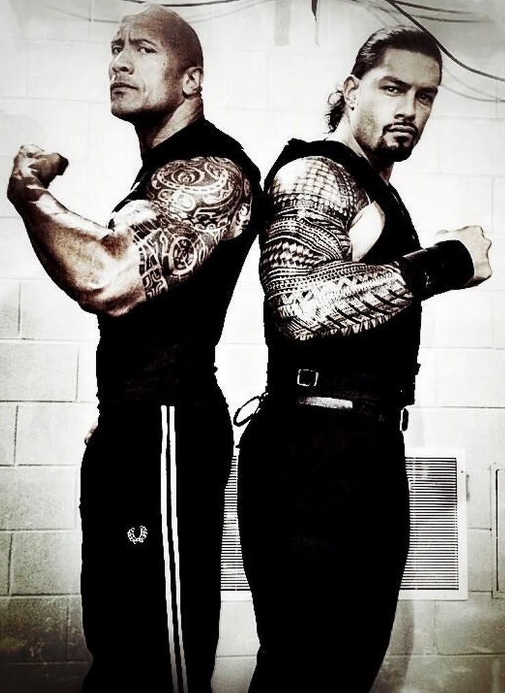 The Rock With Cousin Roman Reigns