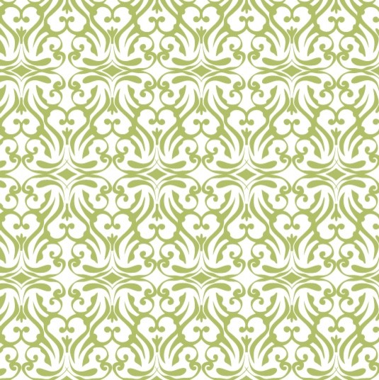 Flourish Print Wallpaper In Celadon Eclectic By