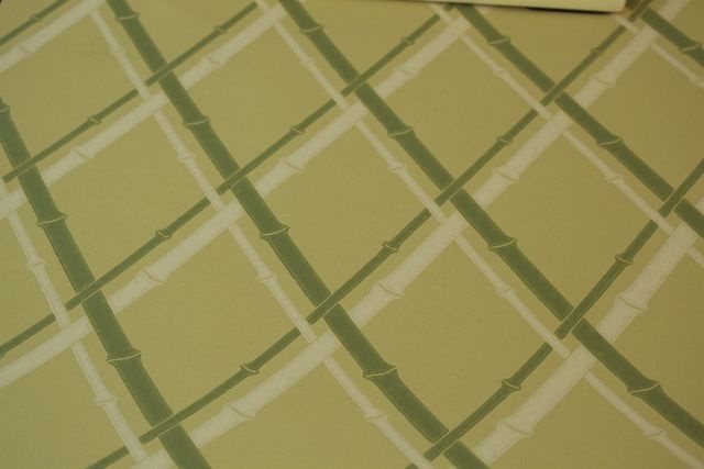 Clarence House Green Bamboo Trellis Wallpaper A Double Roll