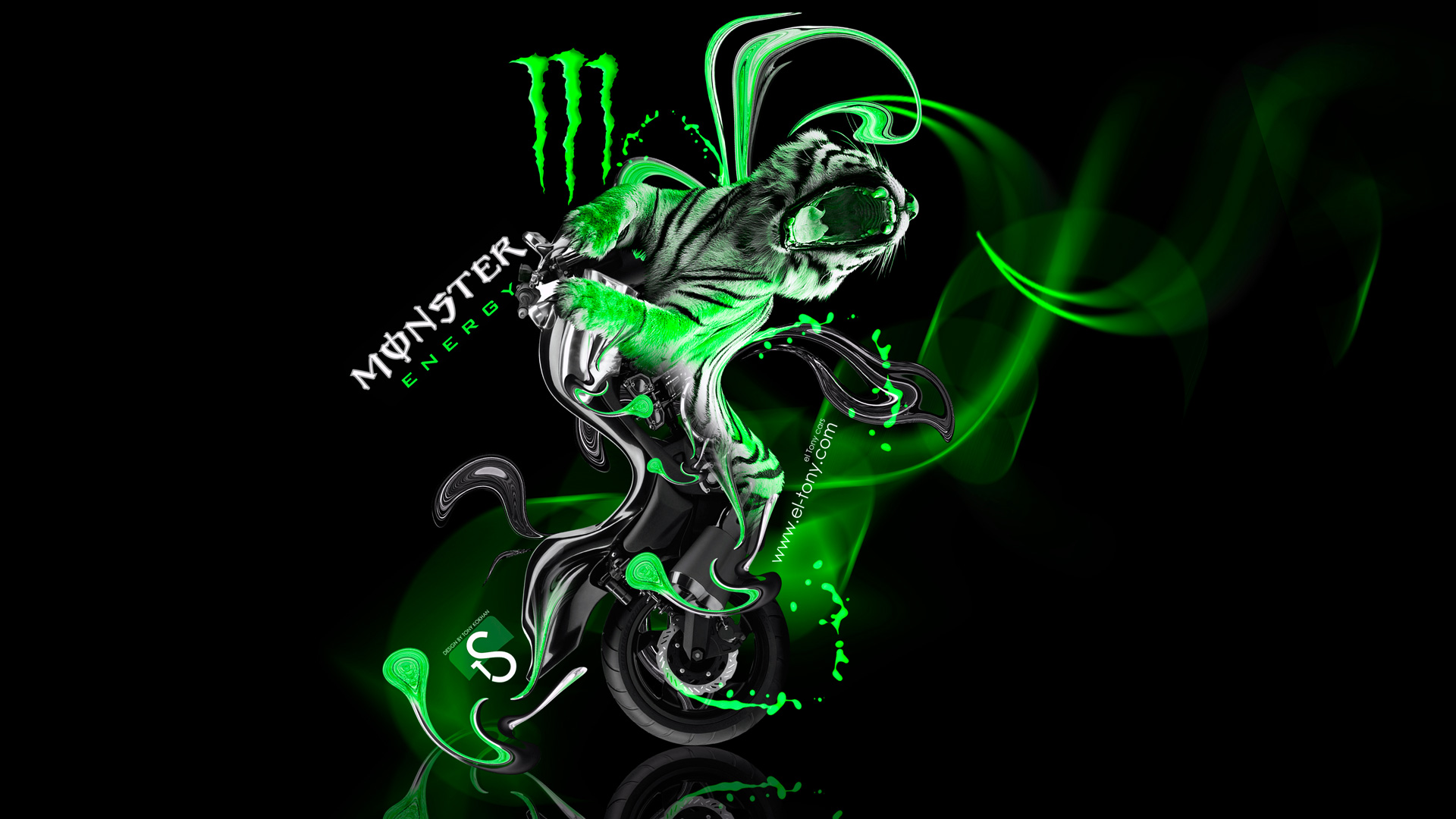 Monster Energy Green Fantasy Wallpaper Desktop