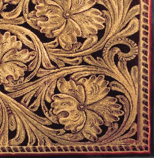 Tooled Leather Patterns Tooled leather rug closeupjpg