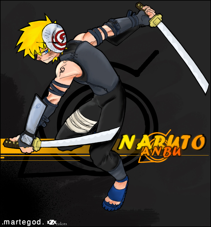 Martegod Naruto Anbu Colored By Lzx Pixel Anime HD Wallpaper