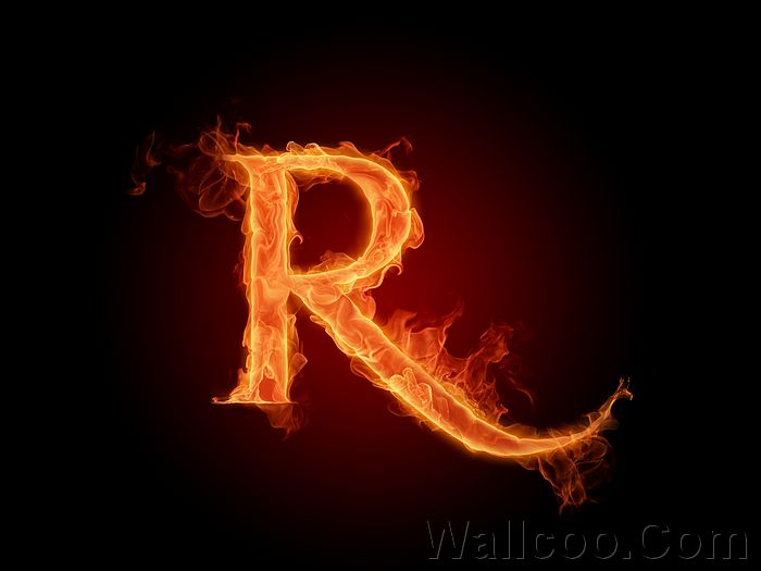 Fiery Letter R Fire Aphabets Letters A Z Picture