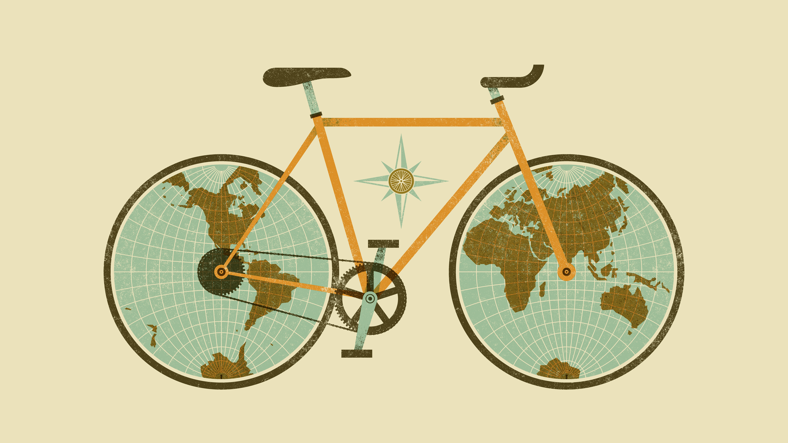 Bicycle Illustration Wallpaper