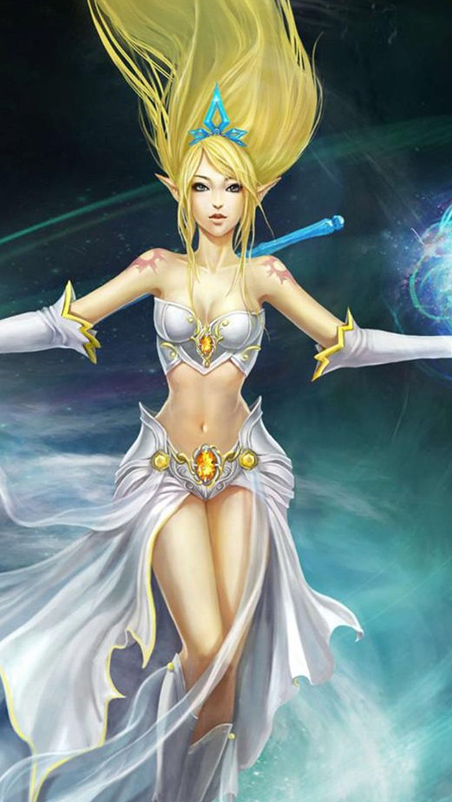 Leagues Of Legend Storm Goddess iPhone Wallpaper