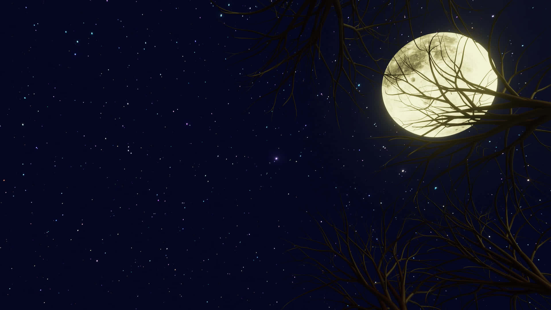 Night Sky Moon Wallpaper