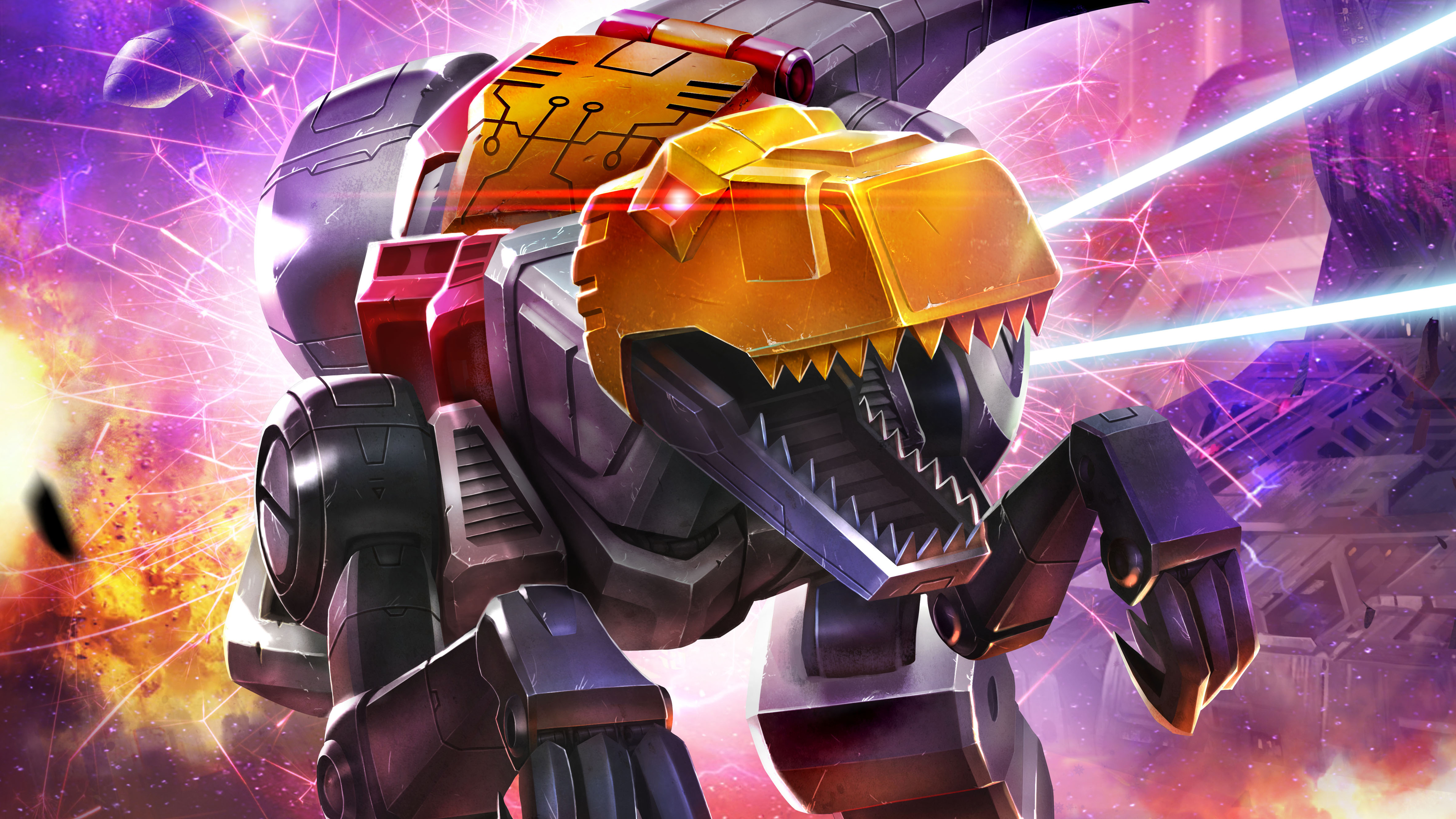 Wallpaper 4k Dinobots Transformers Art