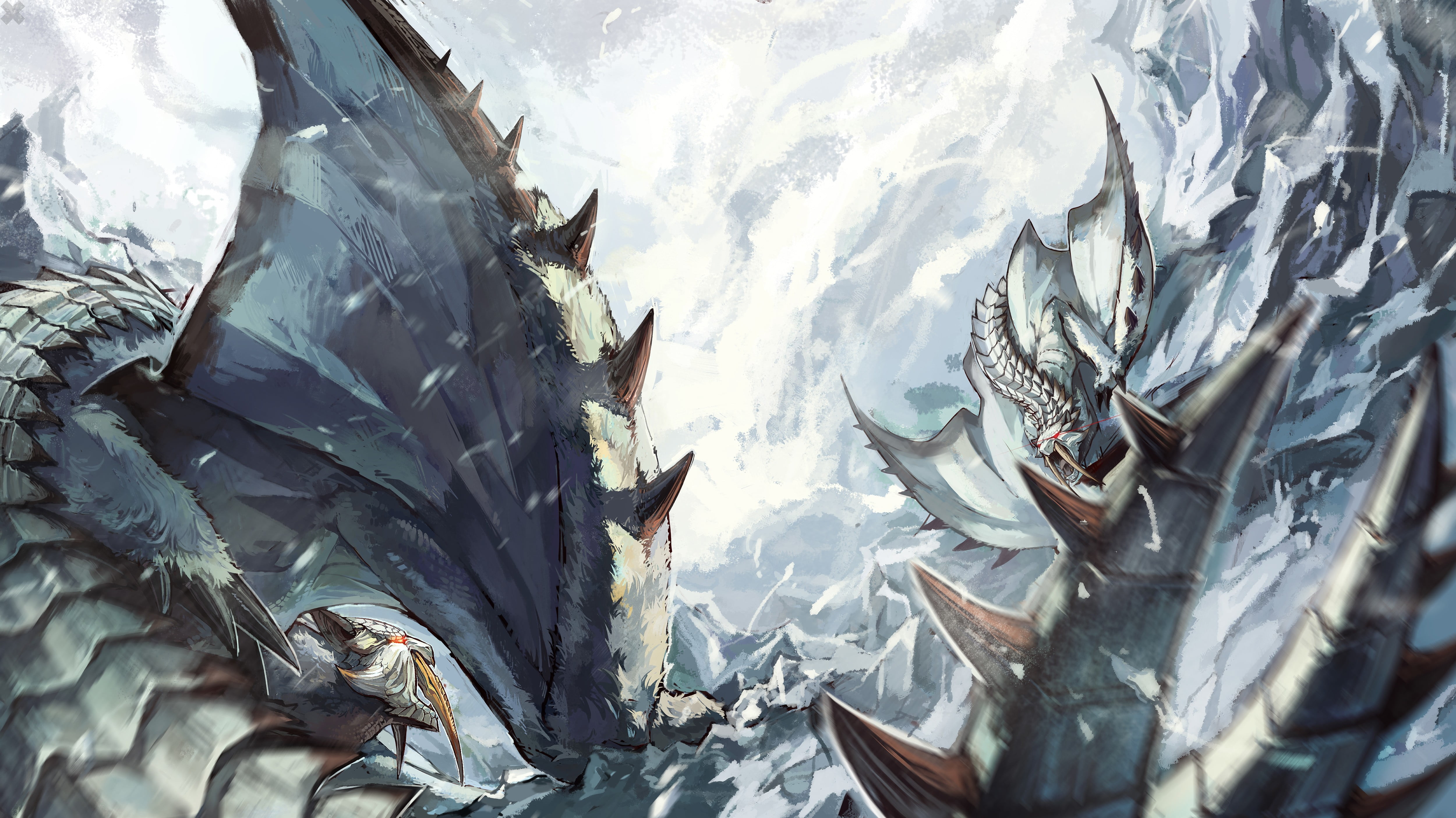 Blue Dragon Illustration Fantasy Art Monster Hunter
