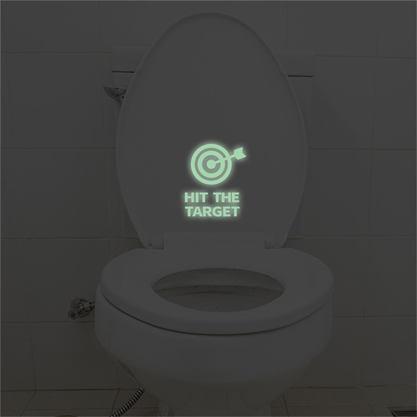 3d Luminous Toilet Post Hit The Target Letter Wall Stickers Family