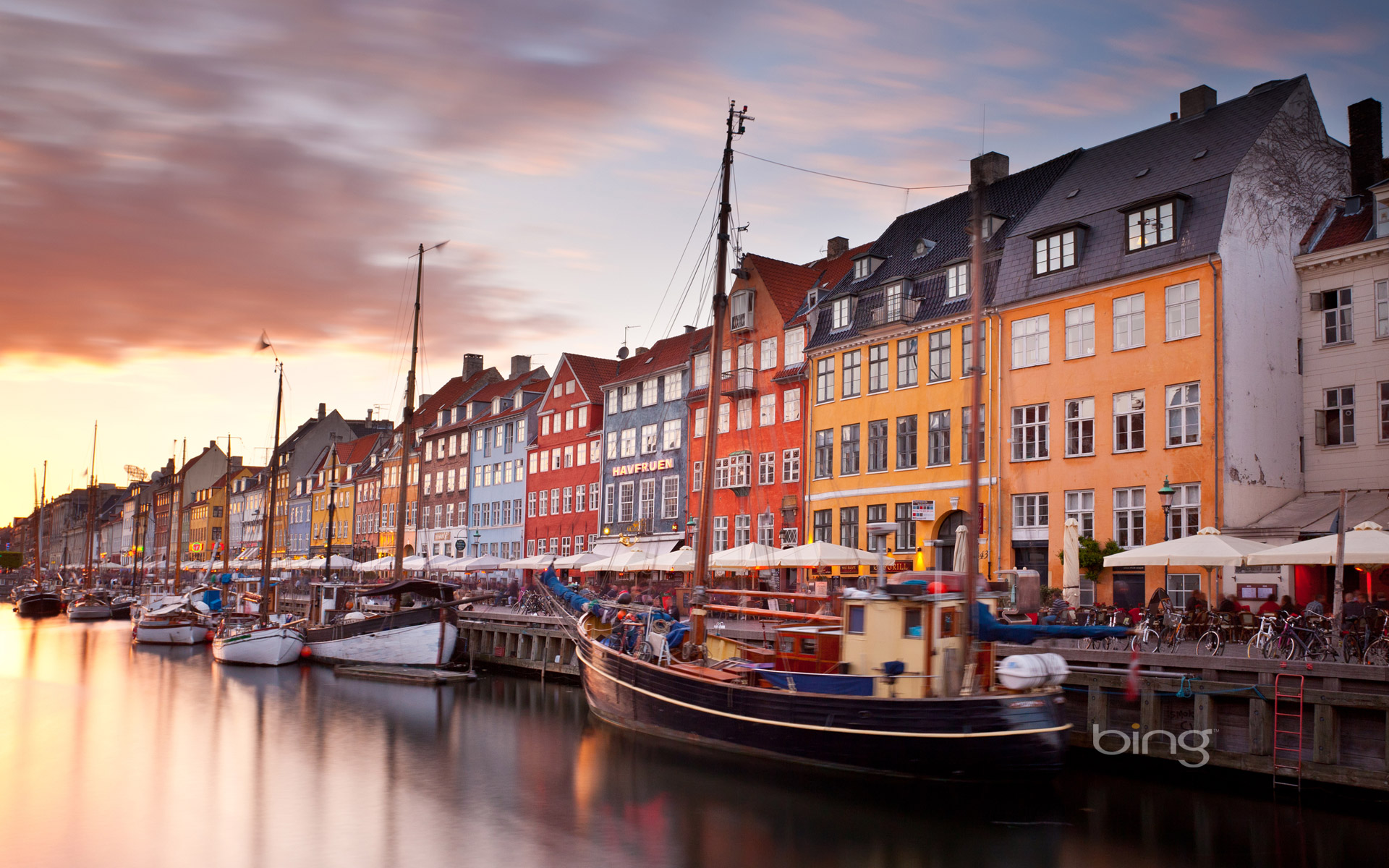 Colorful Houses Line Nyhavn Canal In Copenhagen Denmark