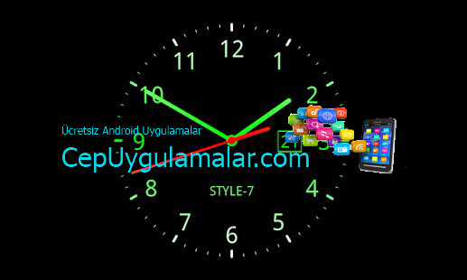 Analog Clock Live Wallpaper 7 Android Masast Saat Uygulamas