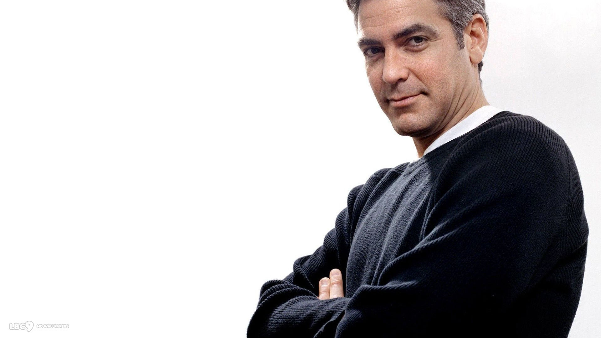 George Clooney White Background Wallpaper