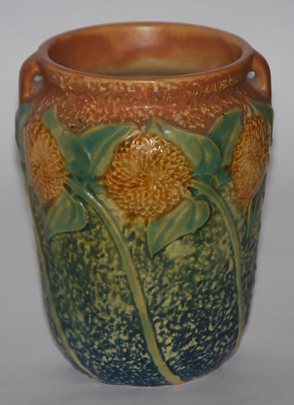 Free Download Roseville Pottery Sunflower Vase Strong Mold Color