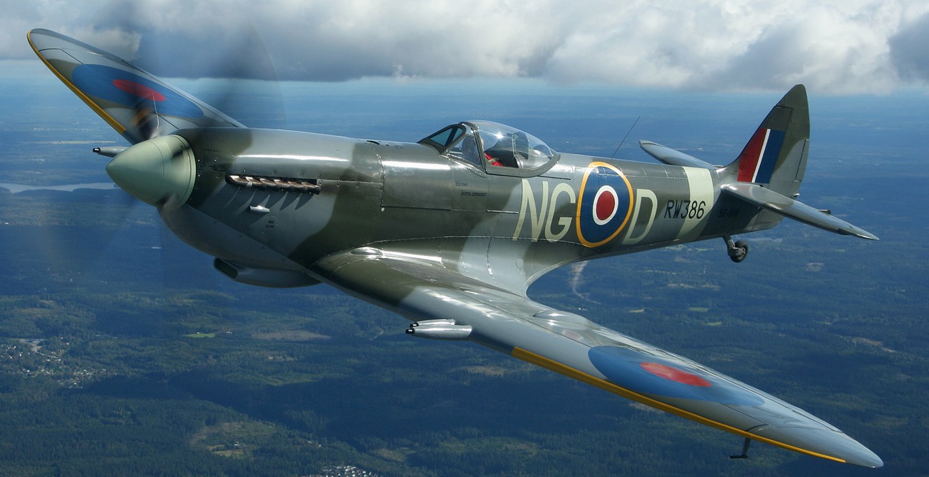 Spitfire Wallpaper Supermarine Aircraft Plane Clouds Photo
