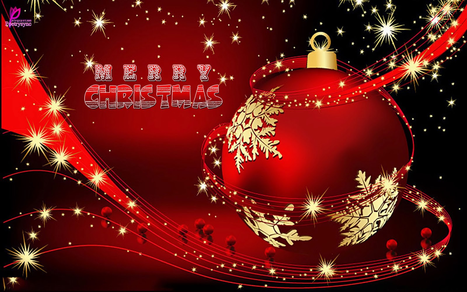 Beautiful Christmas Wishes Wallpaper HD Ball
