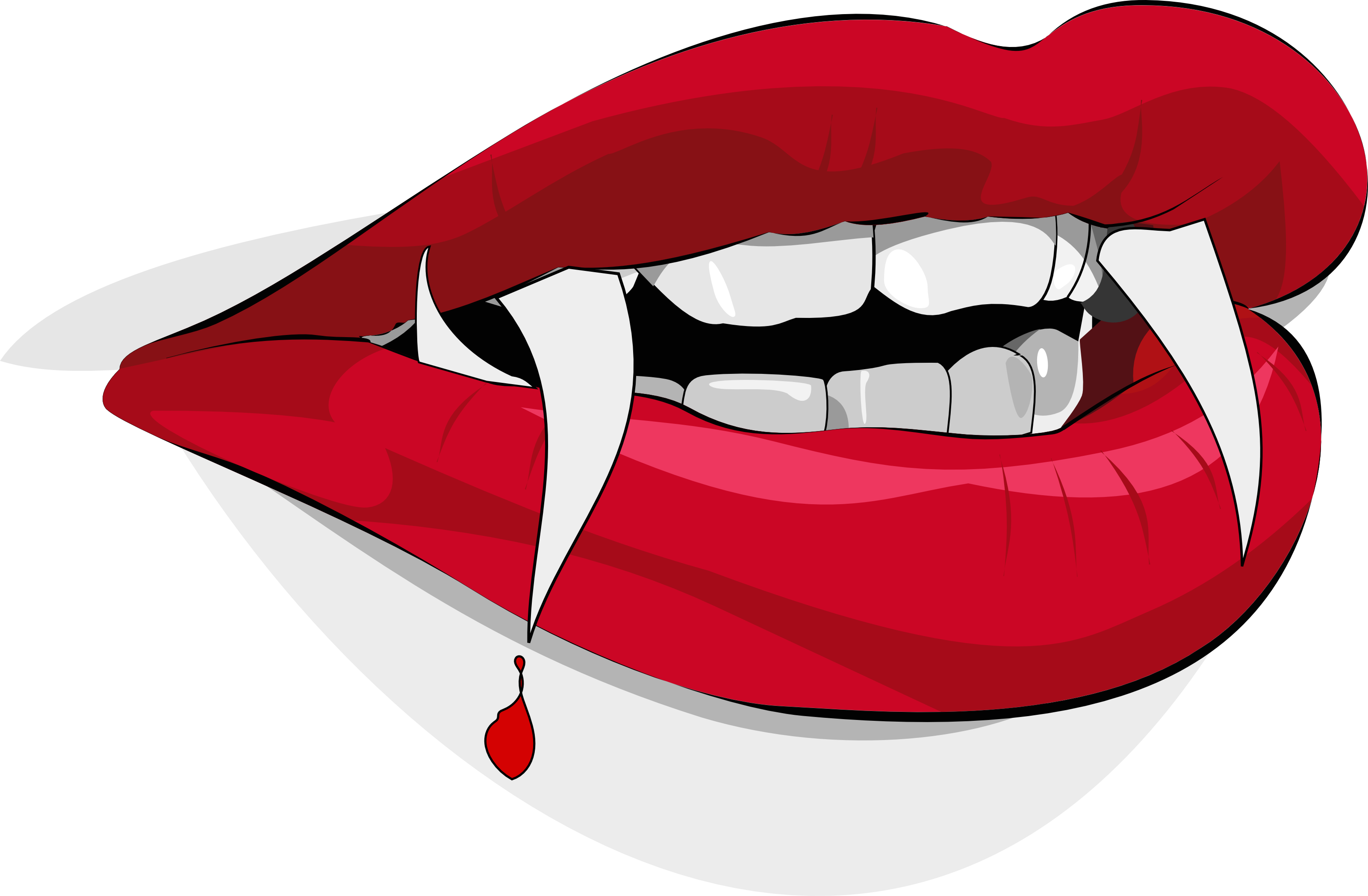 Bloody Vampire Lips Halloween Vector Clipart Illustration By